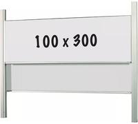 Tableau blanc PRO Mattie - 2 en 1 - Acier émaillé - Planning hebdomadaire - Planning mensuel - Planning annuel - Magnétique - Blanc - 100x300cm