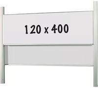 Tableau blanc PRO Pennington - 2 en 1 - Acier émaillé - Planning hebdomadaire - Planning mensuel - Planning annuel - Magnétique - Blanc - 120x400cm