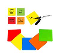 Tableau Blanc Scrum Cartes magnétiques avec Stylo - 75 pièces - Mix - 5 Couleurs - 7,5 x 7,5cm - Post-it réutilisable pour Tableau magnétique et réfrigérateur