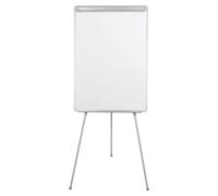 Tableau blanc trépied Bi-Office, gris, non magnétique, avec porte-stylos