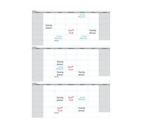 Tableau calendrier mural - Grand calendrier effaçable avec marqueurs - Organiseur mural pour l'école en verre, maison, bureau, réfrigérateur, salle d'étude