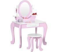Tableau d'activités pour enfants - Bureau pour filles - Jeux et déguisements - Inclut un tabouret - Hauteur : 93 cm - Rose