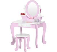 Tableau d'activités pour enfants - Bureau pour filles - Jeux et déguisements - Inclut un tabouret - Hauteur : 93 cm - Rose