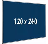 Tableau d'affichage Liège PRO Lyons - Cadre Aluminium - Montage facile - Punaises - Bleu - Tableaux d'affichage - 120x240cm