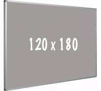 Tableau d'affichage liège PRO Stella - Cadre aluminium - Montage facile - Punaises - Gris - Tableaux d'affichage - 120x180cm