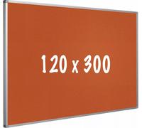 Tableau d'affichage liège PRO Wolf - Cadre aluminium - Montage facile - Punaises - Tableaux d'affichage - 120x300cm