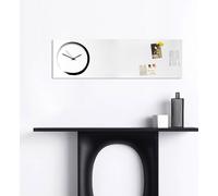 Tableau d'affichage magnétique avec calendrier et horloge, format horizontal, modèle S-Enso - Gris