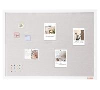 Tableau d'affichage mural - 120 x 90 cm, blanc lin - Cadre en MDF
