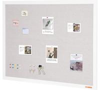 Tableau d'affichage mural en liège blanc avec surface en lin, 48 po x 36 po