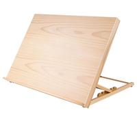 Tableau d'artiste pliable - Chevalet de table réglable - 5 positions d'angle - Pliable - Portable - En bois - Pour dessiner, peindre et lire