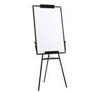Tableau de conférence – Tableau blanc sur trépied – Tableau magnétique – Réglable en hauteur – Surface effaçable à sec – 90 x 60 cm