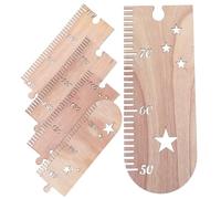 Tableau de Croissance Mural Étoilé en Bois, 1 Set, pour Garçon et Filles | Suspendre au Mur, Repères de Mesure Précis, Décor de Chambre D’garçon et Filles, Forme Étoile