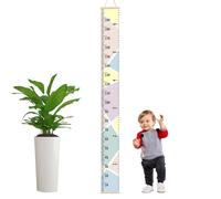 Tableau de croissance pour mur, tableau mural pour, tableau de croissance | mural pour avec textures en pin et toile, règle de hauteur, mesure de la hauteur pour mur, adapté aux