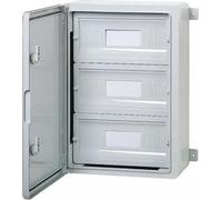 Tableau de distribution en plastique pour appareils modulaires, porte grise, IP65, Plastim