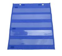 Tableau de Poche Magnétique avec Pochette Transparente à 5 Rangées, Conception Magnétique pour Salle de Classe, Outil de ngageant, Matériau en Nylon pour éducateurs (Bleu)