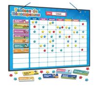 Tableau de Récompenses pour Enfants - Tableau Magnétique pour Inspirer Un80+ Tâches et 300 Etoiles - Nouvelle Version, en Français