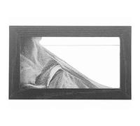 : Tableau de sable noir et blanc 20 x 12 cm avec cadre en bois
