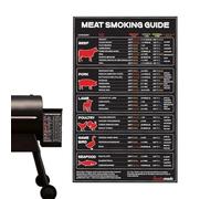 Tableau de température de viande, facile à lire, polyvalent, étanche, film magnétique pour aliments, barbecue, barbecue, cuisson, réfrigérateur, cuisine, four, barbecue, jardin, camping