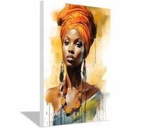 Tableau Decoration Femmes sexy Moderne Toile non tissée Salon Abstrait Tableau Image Decoration Murale Salon Salle de Bains Couloir(Orange 74)-20x30cm Encadrée