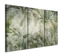 Tableau Decoration Murale - LumaSoul - 5-3-24-0-2-2-10-3 - Boho - 3 parties - Feuilles 7 - 90x60 cm