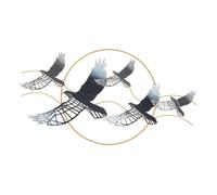 Tableau Décoration Murale oiseaux en métal multicolore 91x7x50 cm