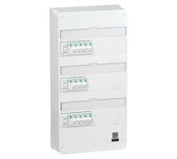 Tableau électrique pré-équipé et précâblé T3-T4 3 rangées Resi9 XP, SCHNEIDER EL