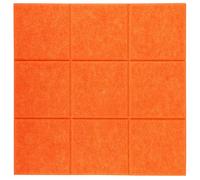 Tableau en Feutre Auto-adhésif Orange pour Mur, Réutilisable | Surface Fibre Chimique, Pose Facile sur Support Plat, pour Réfrigérateur ou Bureau, Format Carré