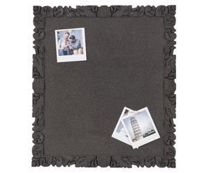 Tableau en liège noir - 40 x 45 cm - Sans cadre - Avec 6 punaises et système de fixation murale