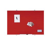 Tableau en verre magnétique Flow 45 x 60 cm Bi-Office rouge