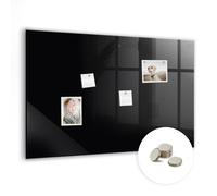Tableau en verre magnétique Inclus 5 aimants 90x60 Déco murale originale Couleur noire Tulup
