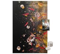 Tableau en Verre Trempé pour Réunions 60x90 Explosion de saveurs