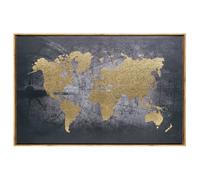Tableau Toile murale encadr?e imprim?e Carte du monde 88 x 58 cm