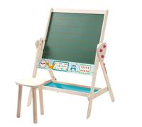 Tableau Et Tabouret En Bois Pour Enfant - Roba - Double Face - Naturel