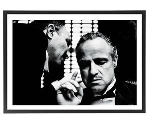 Tableau film Le Parrain affiche noir et blanc 70 x 50 cm cadre inclus