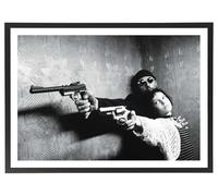 Tableau film Léon affiche 70 x 50 cm noir et blanc cinéma cadre inclus