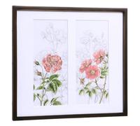 Tableau floral bois blanc - interior's