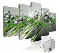 Tableau Green Rhythm - Verre Acrylique 50x100 cm