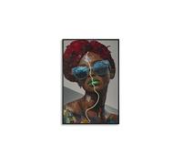 Tableau mural décoratif avec led Mauro Ferretti Afro Multicolore 60x3,5x90 cm