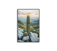 Tableau Imprimé "Cactus Dressé I" 60x90cm Multicolore