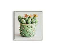 Tableau Imprimé Cactus I 40x40cm Multicolore