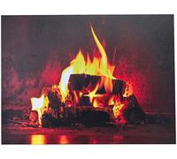 Tableau lumineux effet flamme ""Feu de cheminée""