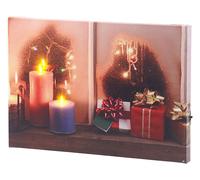 Tableau lumineux "Une fenêtre à Noël" 30 x 20 cm - Infactory