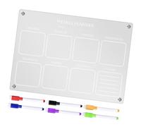 Tableau Magnétique Acrylique Effaçable pour Réfrigérateur, Planning | Organisation Hebdomadaire, Écriture Lisse, Nettoyage Facile, Format Mural, Rappel D’horaire, Usage Bureau