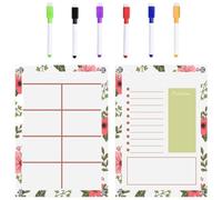 Tableau Magnétique Acrylique pour Frigo, Planning Hebdomadaire | Écriture Effaçable sans Trace, Notes à Domicile, Pose Facile, Format pour Réfrigérateur