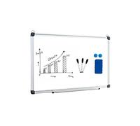 tableau magnétique effaçable à sec, blanc 70cm x 50cm,avec accessoires
