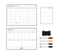 Tableau Magnétique Effaçable PET Blanc pour Plans Mensuels Maison Bureau | Calendrier et To Do List, Film Pet, Cadre Magnétique, Cuisine ou Espace de Travail