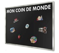 Tableau Magnétique en Métal 100x70 cm | Cadre Argenté | Mon Coin De Monde