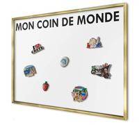 Tableau Magnétique en Métal 100x70 cm | Cadre Doré | Mon Coin De Monde