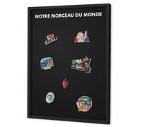 Tableau Magnétique en Métal 50x70 cm | Cadre Noir | Notre Morceau Du Monde