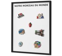 Tableau Magnétique en Métal 60x80 cm | Cadre Noir | Notre Morceau Du Monde